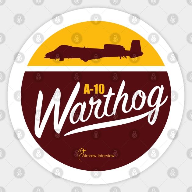 A-10 Warthog Sticker by Aircrew Interview